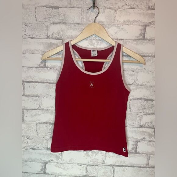 VTG Y2K 90’s Abercrombie and Fitch 092 Gym Issue Rhinestone Red Logo Cami Tank - Picture 1 of 7
